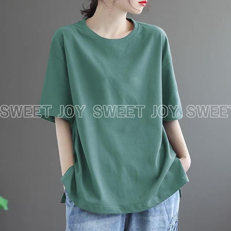 Tシャツ レディース 半袖 トップス カットソー カジュアル ゆったり 快適 無地 薄手 涼しい 普段着 ルームウェア 春 夏 セール | ブランド登録なし | 05