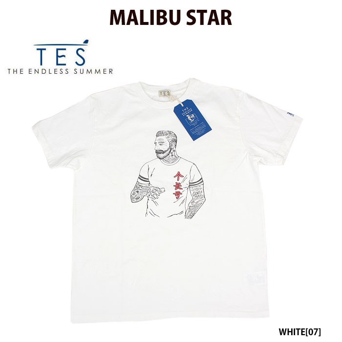 The Endless Summer エンドレスサマー 9574308 MALIBU STAR-T Tシャツ TES テス カリフォルニア サーフ マリブスター ポイントアップ｜bumpstore｜02