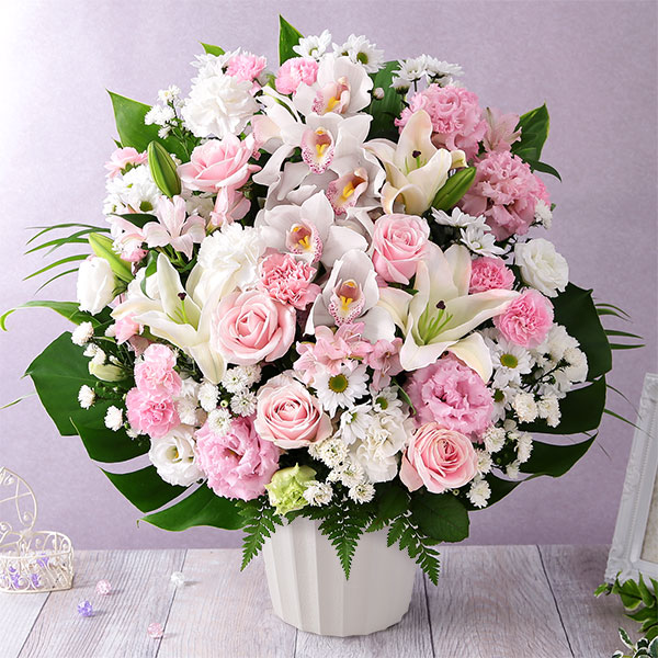 BunBunBee 最短翌日届け 14時まで 花 お供え 旬のおまかせアレンジLL