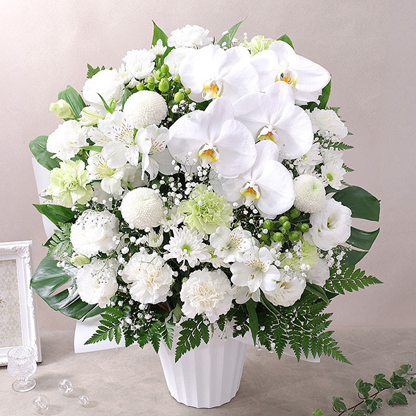 BunBunBee 花 お供え 旬のおまかせアレンジLL お悔やみ 供花 仏花