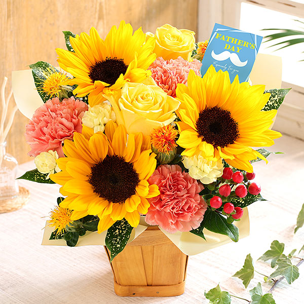 最短翌日届け 14時まで 花束 花 誕生日 プレゼント フラワー おまかせアレンジメント Sサイズ 生花 お花 バラ ユリ お祝い ギフト 送料無料 父の日 画像配信 | BunBunBee | 03