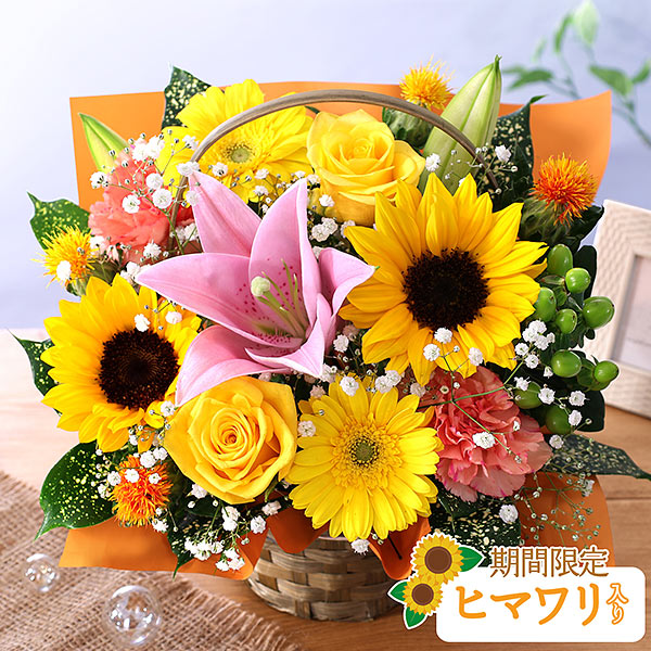 【向日葵【ひまわり】です】ご入学のお祝いアレンジ☆クリームイエロー系☆ BunBunBee 花 誕生日 プレゼント フラワー ひまわり 向日葵 おまかせ