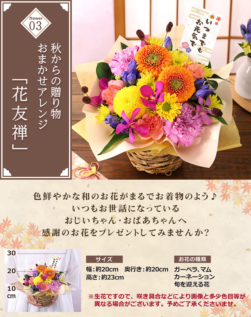 BunBunBee 敬老の日 2026 プレゼント 花 ギフト 生花アレンジ 「花奏で