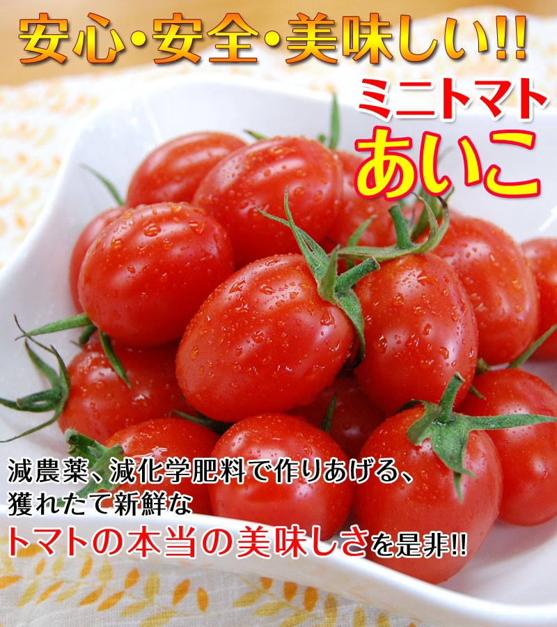 2022年ご予約開始ミニトマトあいこ（アイコ）2kg （和歌山県産）減農薬、減化学肥料で育てたこだわりハウス栽培の美味しさ！ (fy5)  :tomato-aiko2:紀州ふみこ農園 - 通販 - Yahoo!ショッピング