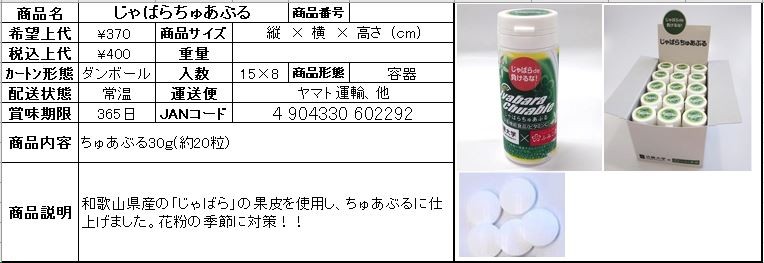 じゃばら タブレット 花粉症 ジャバラちゅあぶる30g 持ち運べるミニボトル 春と秋つらい季節に！テレビで紹介！＜近畿大学共同開発商品＞(fy1)  :jyabarachuable30:紀州ふみこ農園 - 通販 - Yahoo!ショッピング