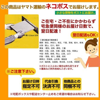 全国送料無料のネコポス便でお届け