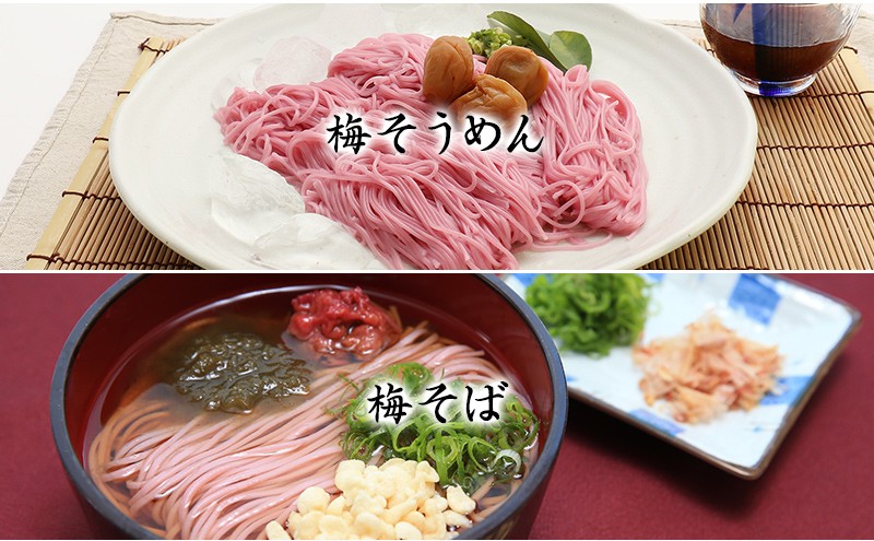 梅そば、梅そうめんもあります。