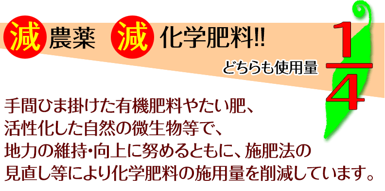 減農薬、減化学肥料