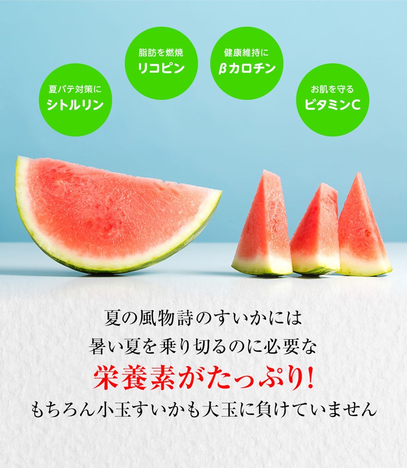 夏の風物詩スイカ栄養素がたっぷり!
