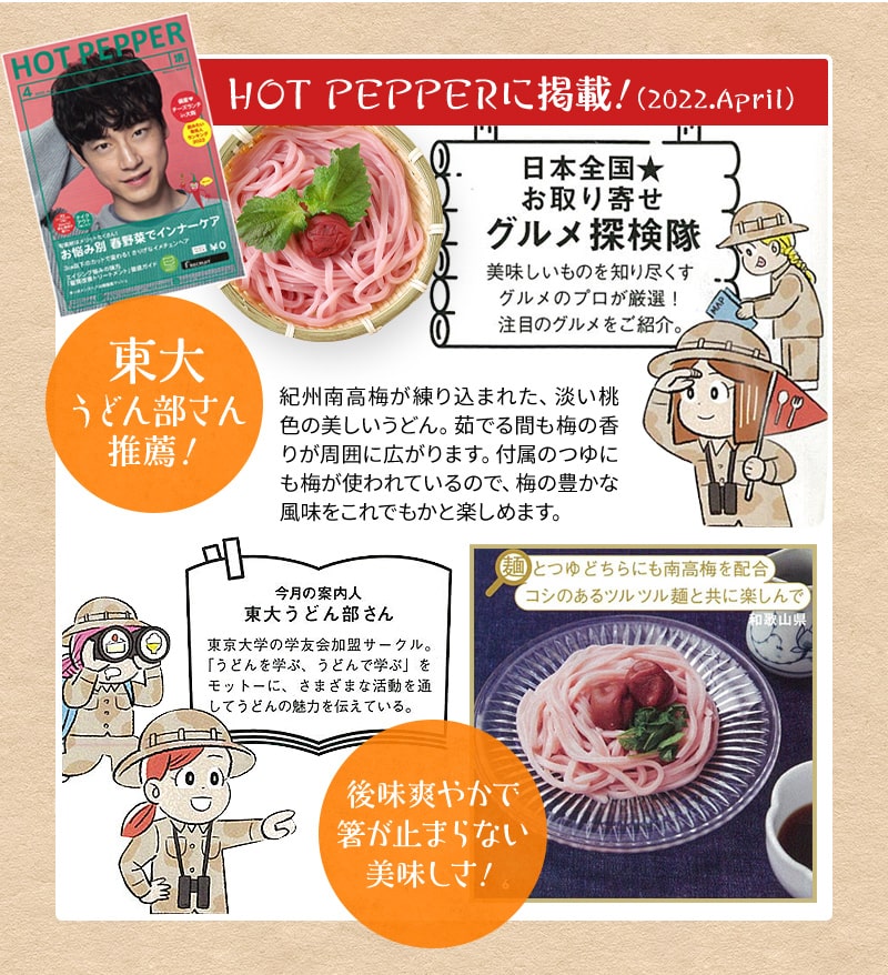 紀州冷し梅うどんセット（大盛り5人前）