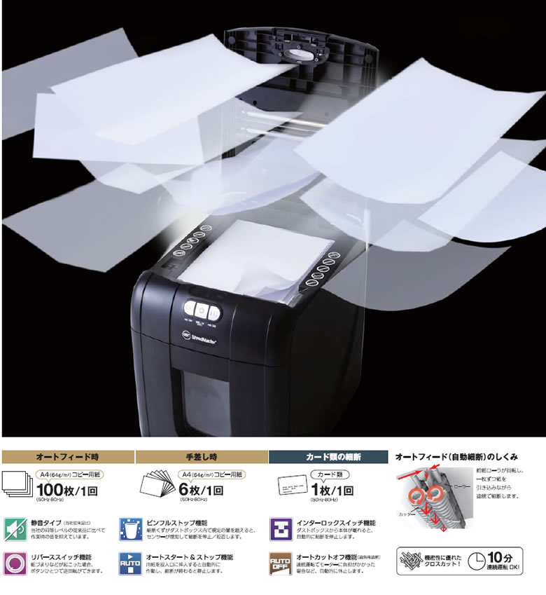 アコ・ブランズ・ジャパン　パーソナルシュレッダー　GCS100AFX 業務用】アコ・ブランズ・ジャパン（旧：日本GBC） パーソナル