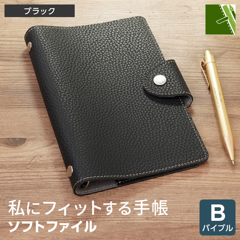レイメイ藤井 システム手帳 ソフトファイル バイブルサイズ B6相当 合