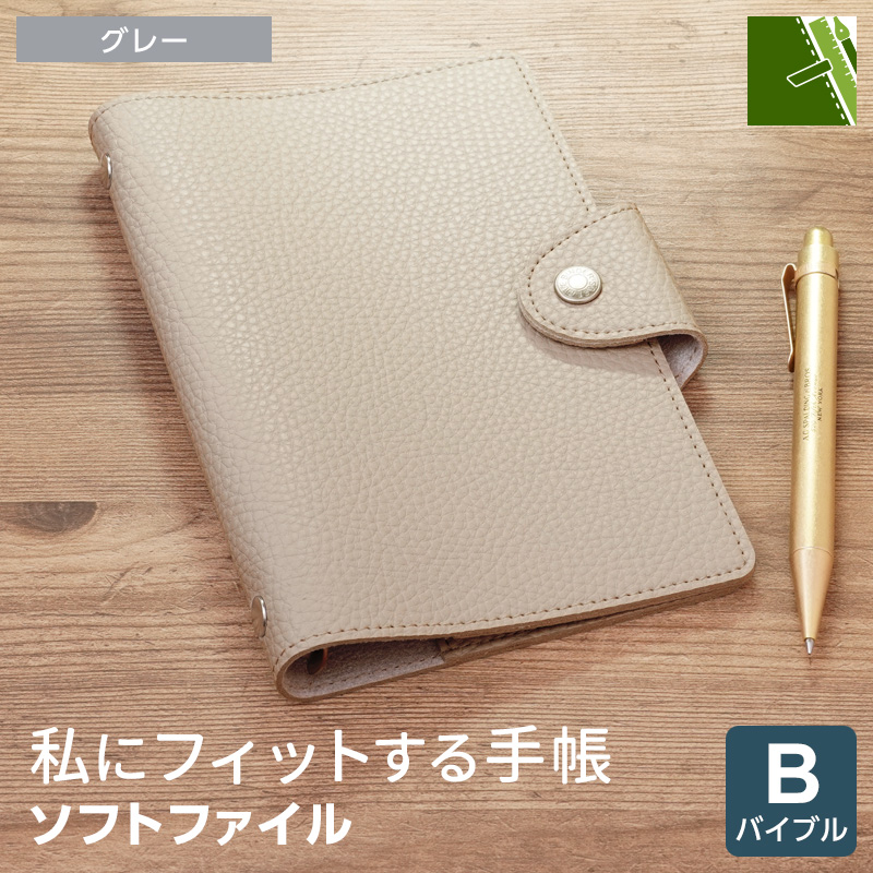 レイメイ藤井 システム手帳 ソフトファイル バイブルサイズ B6相当 合