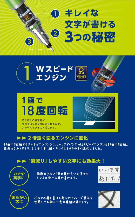 KURUTOGA ADVANCE（クルトガ アドバンス）《ライムグリーン