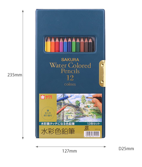 水彩画レッスン　ツールボックス1,2 水彩絵具、画材、水彩色鉛筆セット 水彩色鉛筆12色｜水彩色鉛筆｜色鉛筆｜絵画用品・学用品｜商品