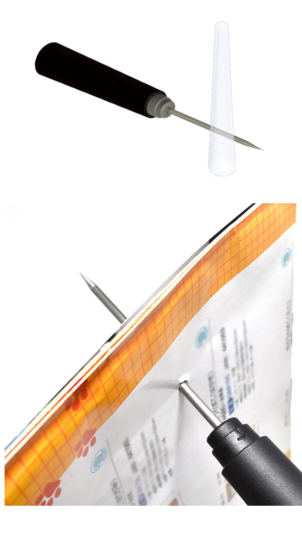 デビカ キャップ付き千枚通し 061103 グリップ付き 安全キャップ付