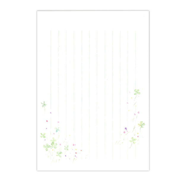 菅公工業 便箋 かげろう クローバー 縦罫11行 30枚 セ351カンコウ