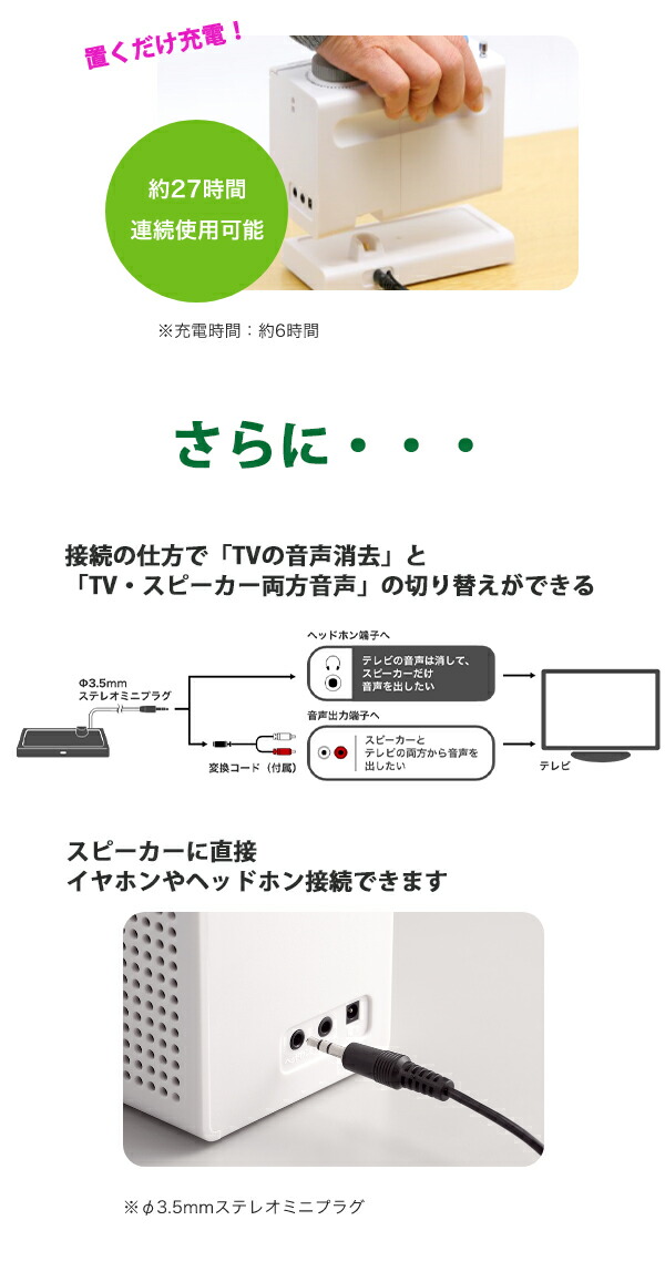 キングジム お手元スピーカー AM20ミト 離れたテレビも聞き逃さない AM