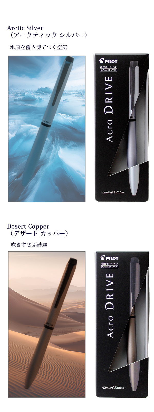 パイロット アクロドライブ 10th 限定 0.7mm 黒インク BDR-7WT25 -AS