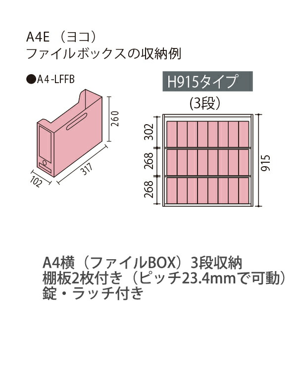 コクヨ システム収納 エディア 3枚引き違い戸 下置き用ベース付き 内
