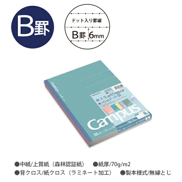 コクヨ キャンパスノート ドット入り罫線 ベイクドカラー 限定デザイン