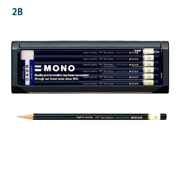 トンボ鉛筆 MONO モノ 高級鉛筆 六角軸 H / 2H 4H F HB B 2B 4B 5B 6B