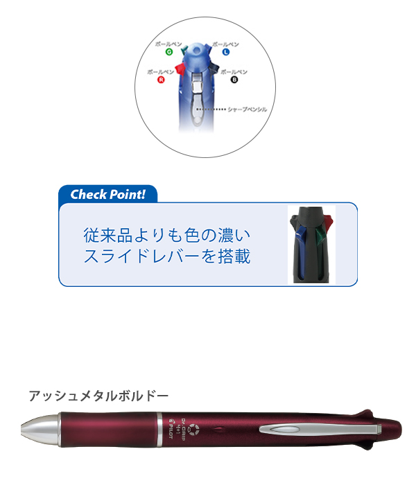 パイロット 多機能ペン ドクターグリップ4+1 0.5極細＋シャープ0.5mm