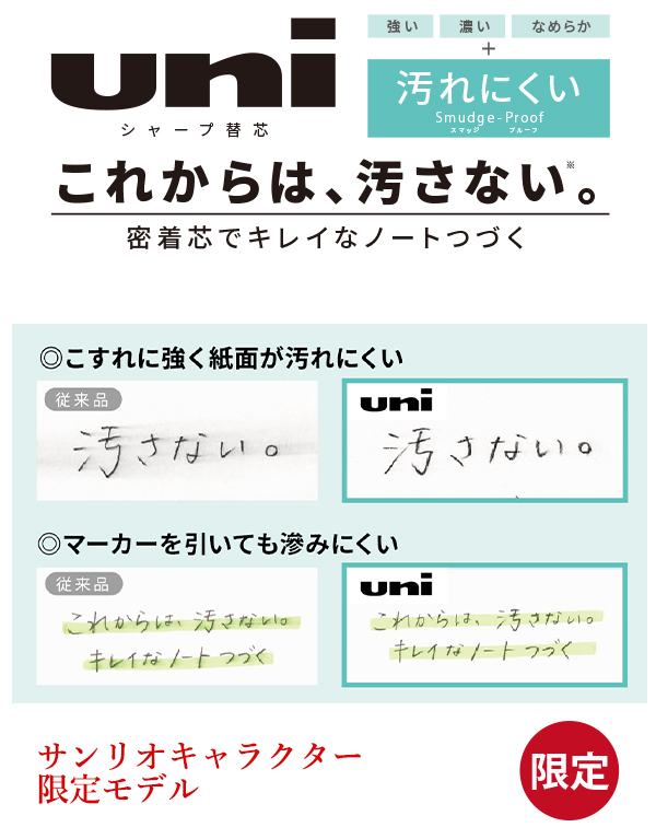 三菱鉛筆 uni ユニ シャープ替芯 0.5mm HB 40本入り 限定サンリオ