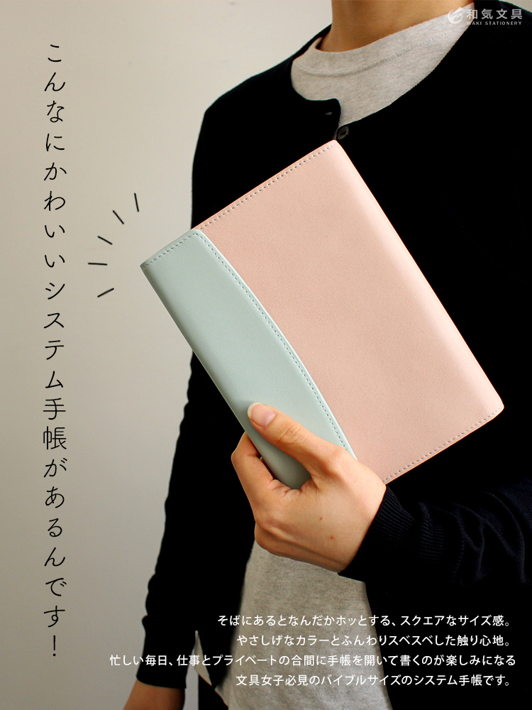 システム手帳 バイブル 名入れ 無料 アシュフォード ASHFORD 15mm