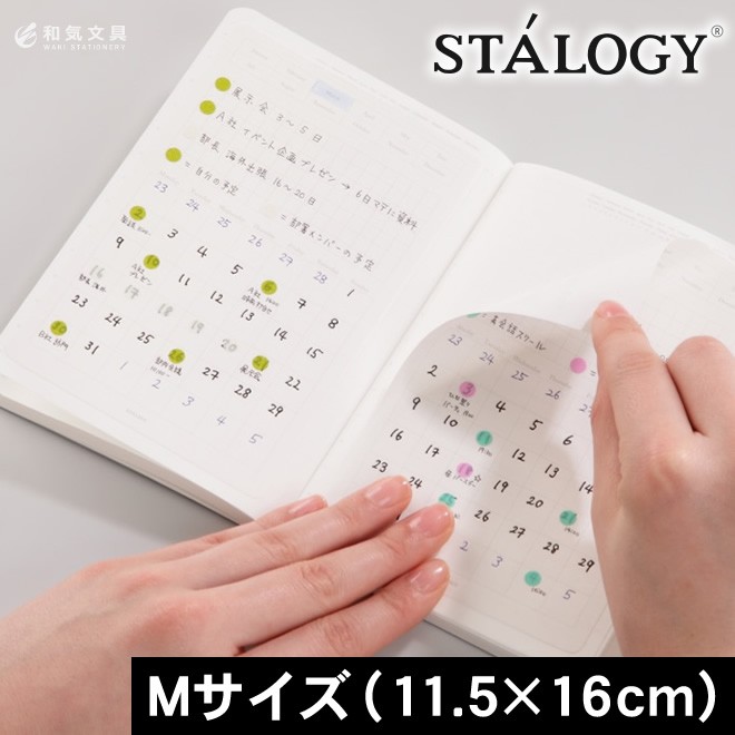 スタロジー STALOGY 貼ってはがせるカレンダーシール Mサイズ :stalogy-0002:文房具の和気文具 - 通販 -  Yahoo!ショッピング