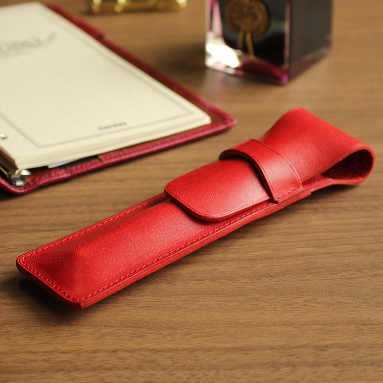 名入れ 無料 和気文具オリジナル 本革 1本差しペンシース あすつく対応