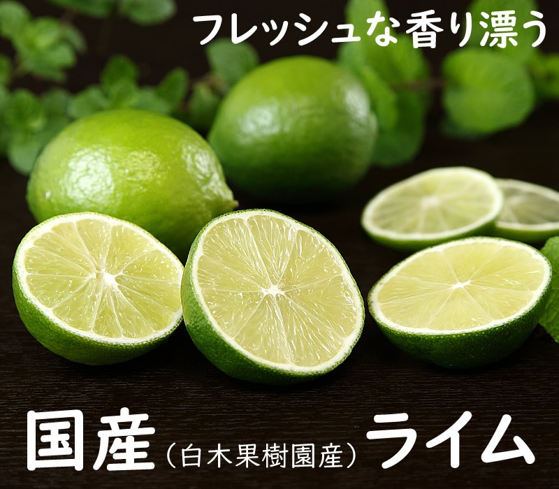 フレッシュな香り漂う白木果樹園の国産ライム