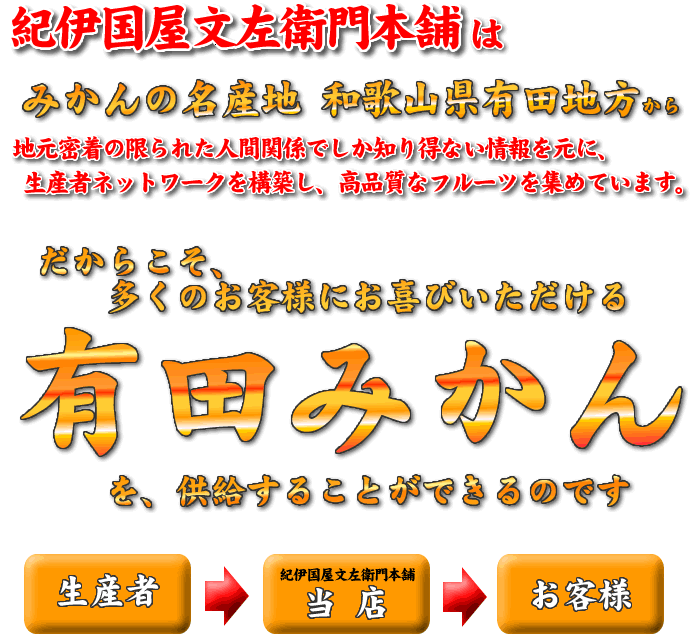 有田みかんを中間マージンカットでおやすく！