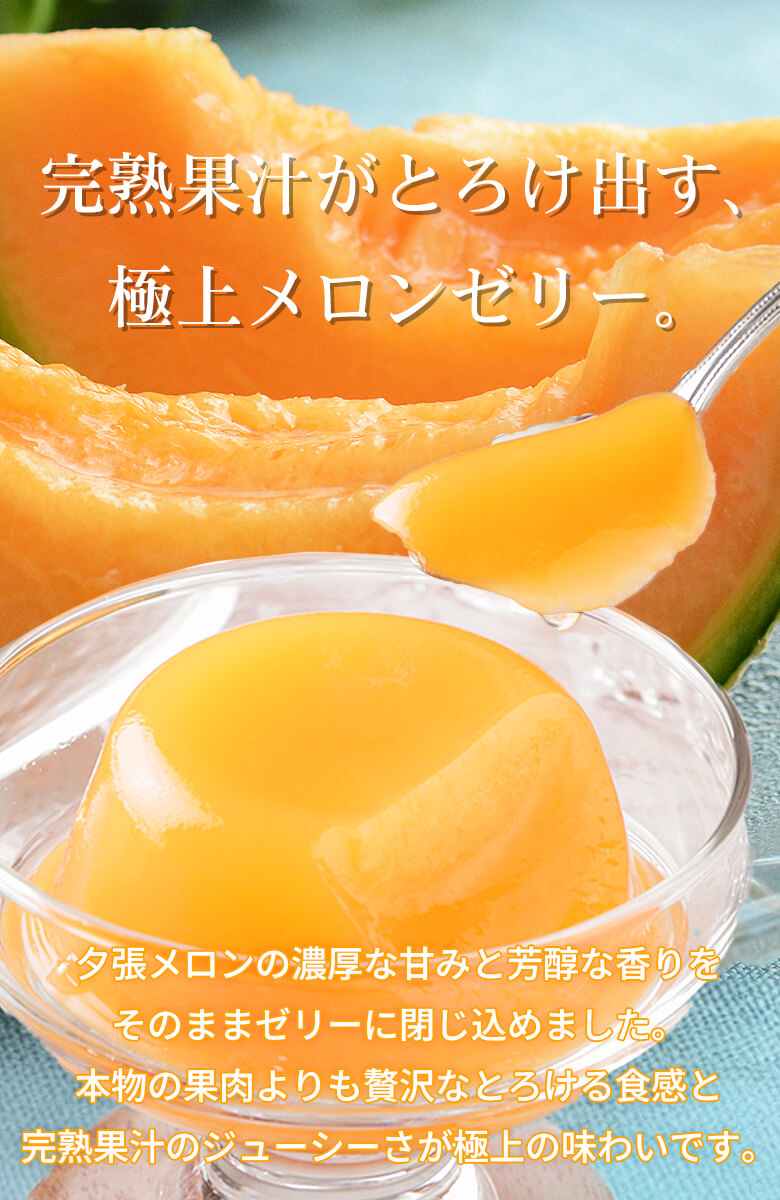 ギフト ゼリー 【完熟果肉のような.夕張メロン...の詳細画像3