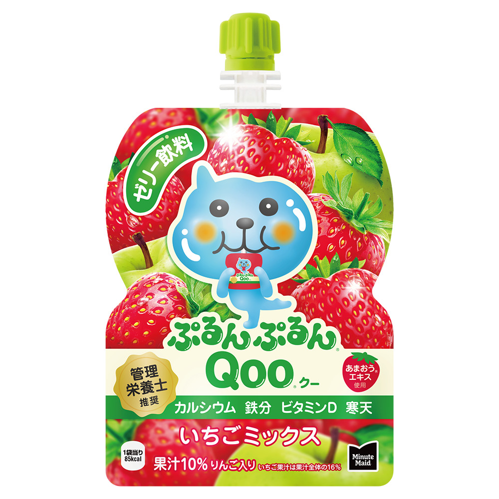 (送料無料)ミニッツメイドQoo ぷるんぷるんQoo いちごミックス  125g×6本(北海道、東北、関東以外は別途送料+220円。沖縄不可)コカ・コーラ社