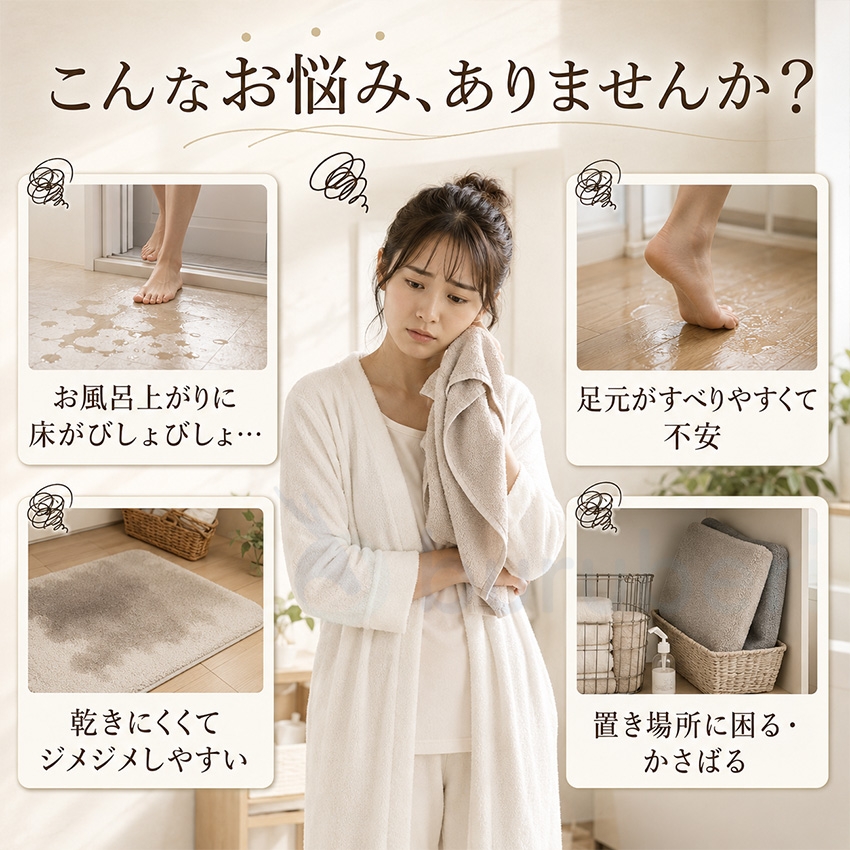 珪藻土バスマット 折りたたみ 珪藻土マット キッチン バスマット ソフト 珪藻土 バスマット ソフト 珪藻土 水切りマット 速乾 吸水 冷たくない 割れにくい 大判 関連画像1