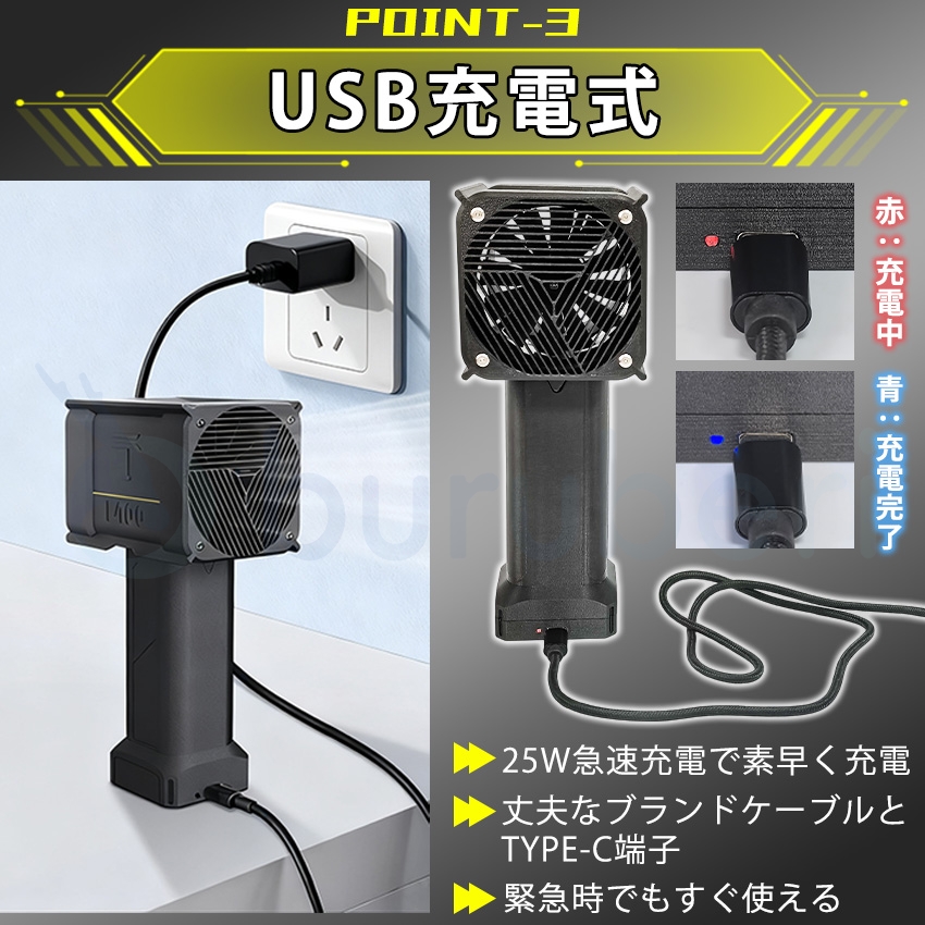 2025年新発売】洗車ブロワー 充電式 洗車 小型 強力 X64 Pro 花粉対策