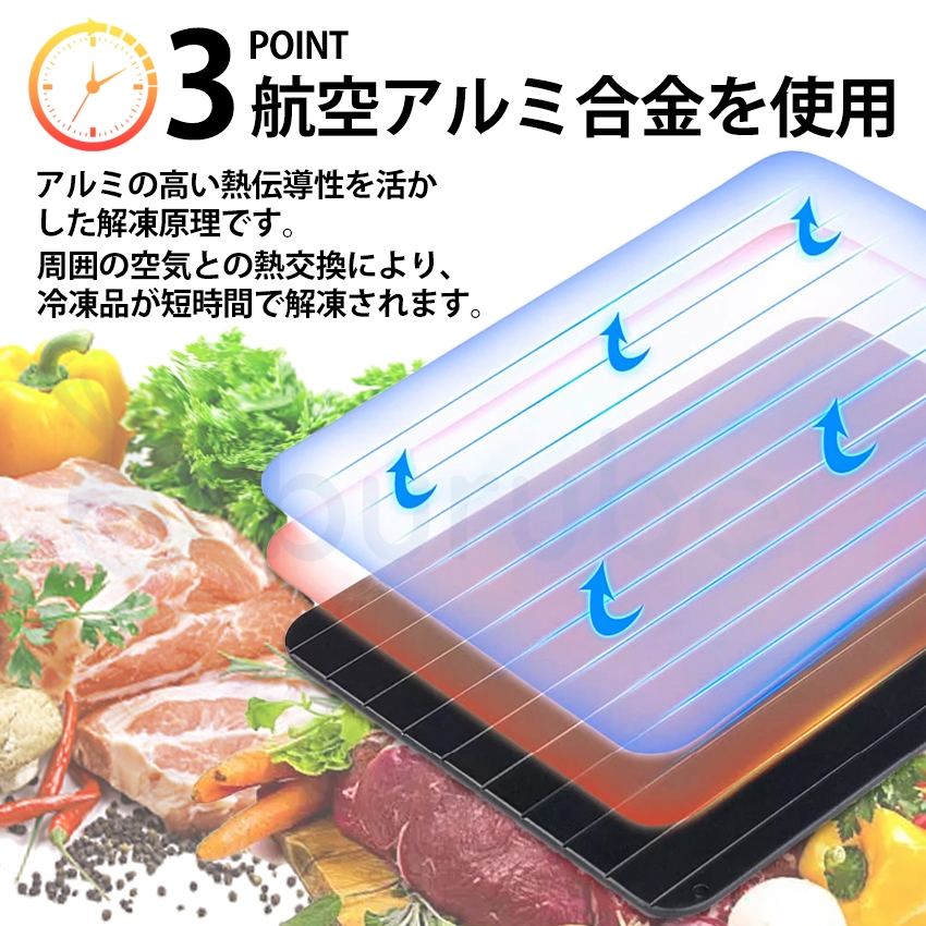 解凍プレート まな板 急速 解凍 冷凍 肉