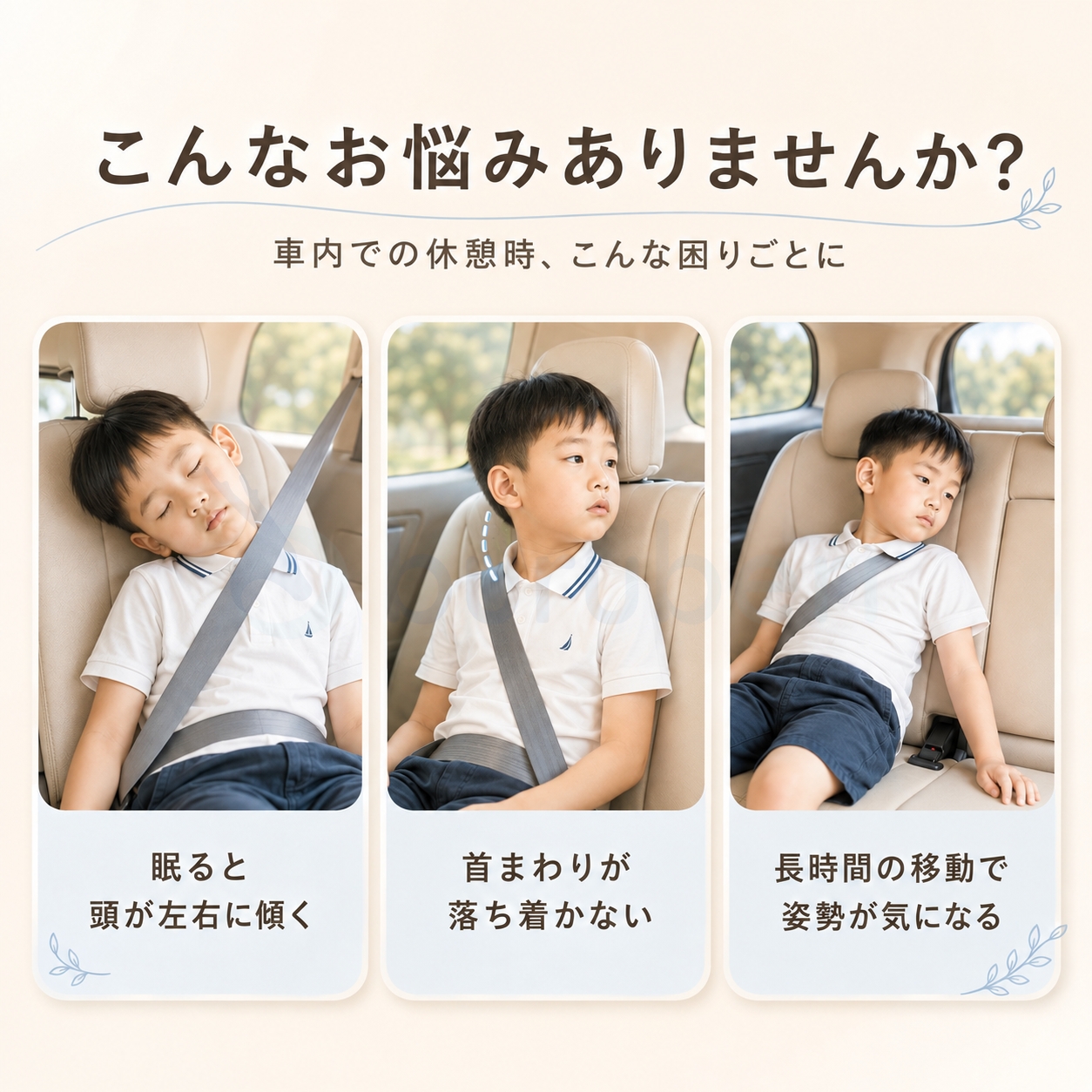 車載抱き枕 キッズ 多機能 子供 車用クッショ...の詳細画像2