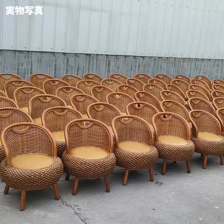 回転椅子 藤椅子 ラタン 木 椅子 ラタンチェア 木椅子 籐編みチェ