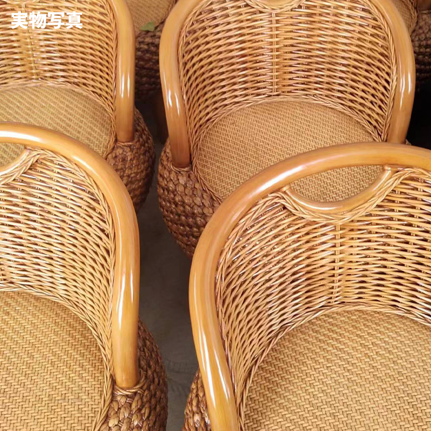 回転椅子 藤椅子 ラタン 木 椅子 ラタンチェア 木椅子 籐編みチェ