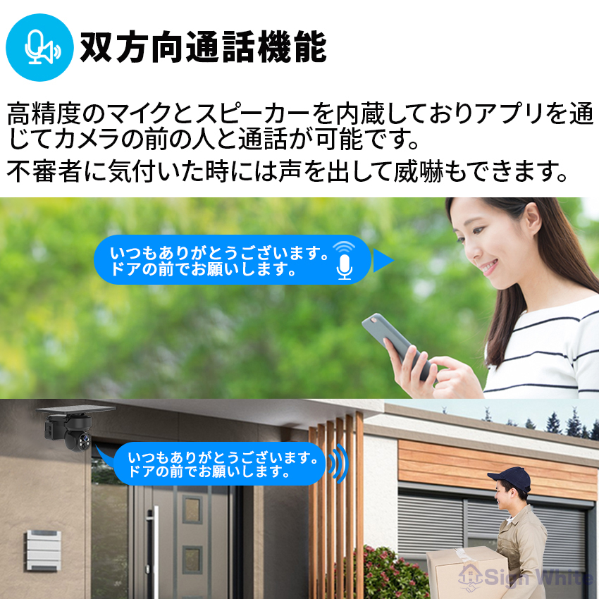 防犯カメラ 屋外 ソーラー 自動追跡 AI 自動追尾 家庭用 工事不要 パンチルト PTZ 首振り 監視カメラ 電源不要 家庭用 ワイヤレス wifi 300万画素
