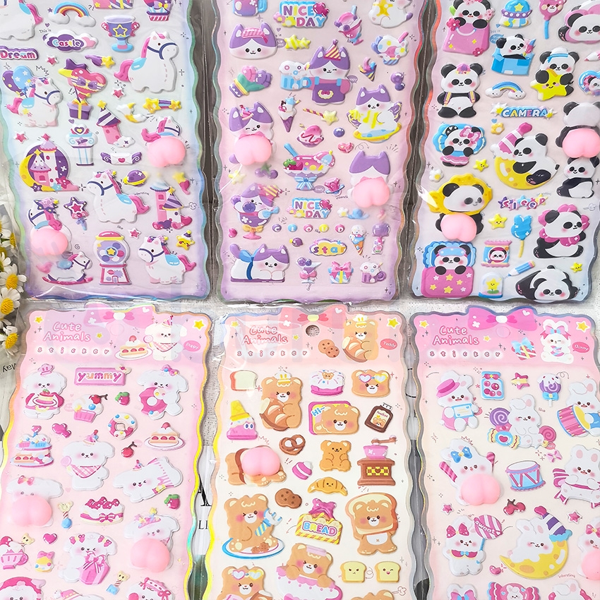 新作登場！6種類あり】 おしりシール お尻シール ぷくぷくシール 3D
