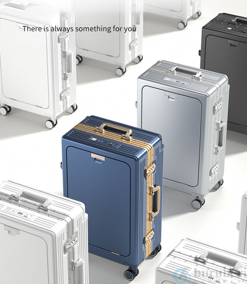 lanbao] アルミフレームスーツケース 多機能フロント Sサイズ