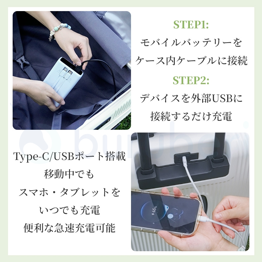 スーツケース  フロントオープン 片開き  キャリーケース  拡張機能付き キャリーバッグ USBポート付き TSAロック付き 大容量  スーツケース ドリンクホルダーの画像