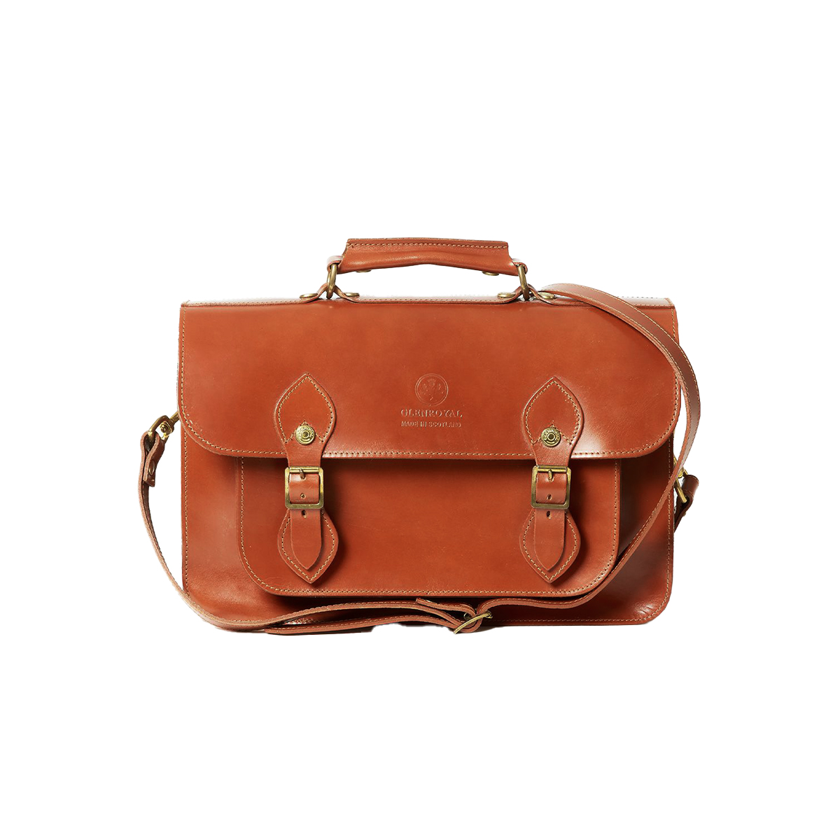 【グレンロイヤル】ブリーフケース 茶色　ブライドルレザー 鍵付き　ゴールド金具 グレンロイヤル】ブリーフケース 茶色 ブライドルレザー 鍵付き