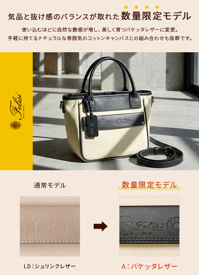 【新品】2019新作 フェリージfelisi 2way ショルダートートバッグ Felisi（フェリージ） 限定品｜フェリージ トートバッグ 2WAY