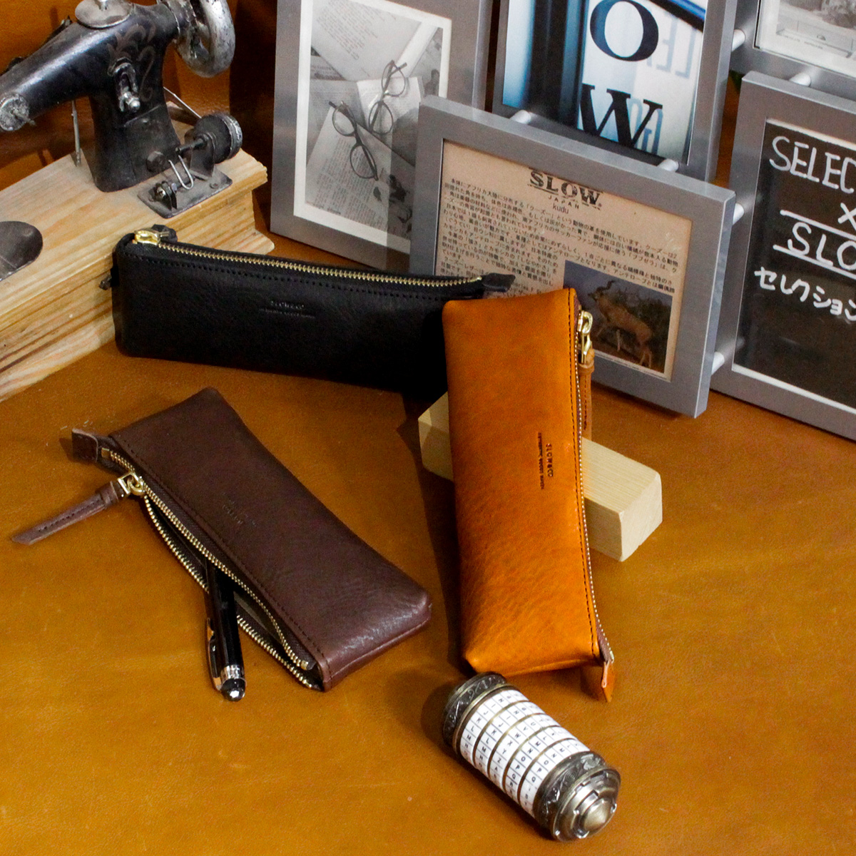 商品レビューで+5%｜スロウ ボーノ ペンケース 本革 日本製 大人 メンズ レディース スリム シンプル ブランド レザー SLOW bono 300S191P ボーノ スロウ ペンケース 本革 日本製 大人 メンズ レディース スリム