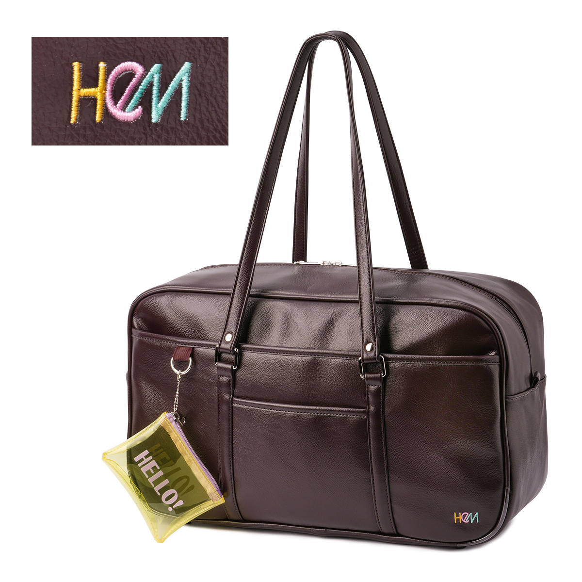 ブラウン ビジネスバッグ 合成皮革 スクールバック 楽天市場】EASTBOY スクールバッグ 合皮 一層式 イーストボーイ