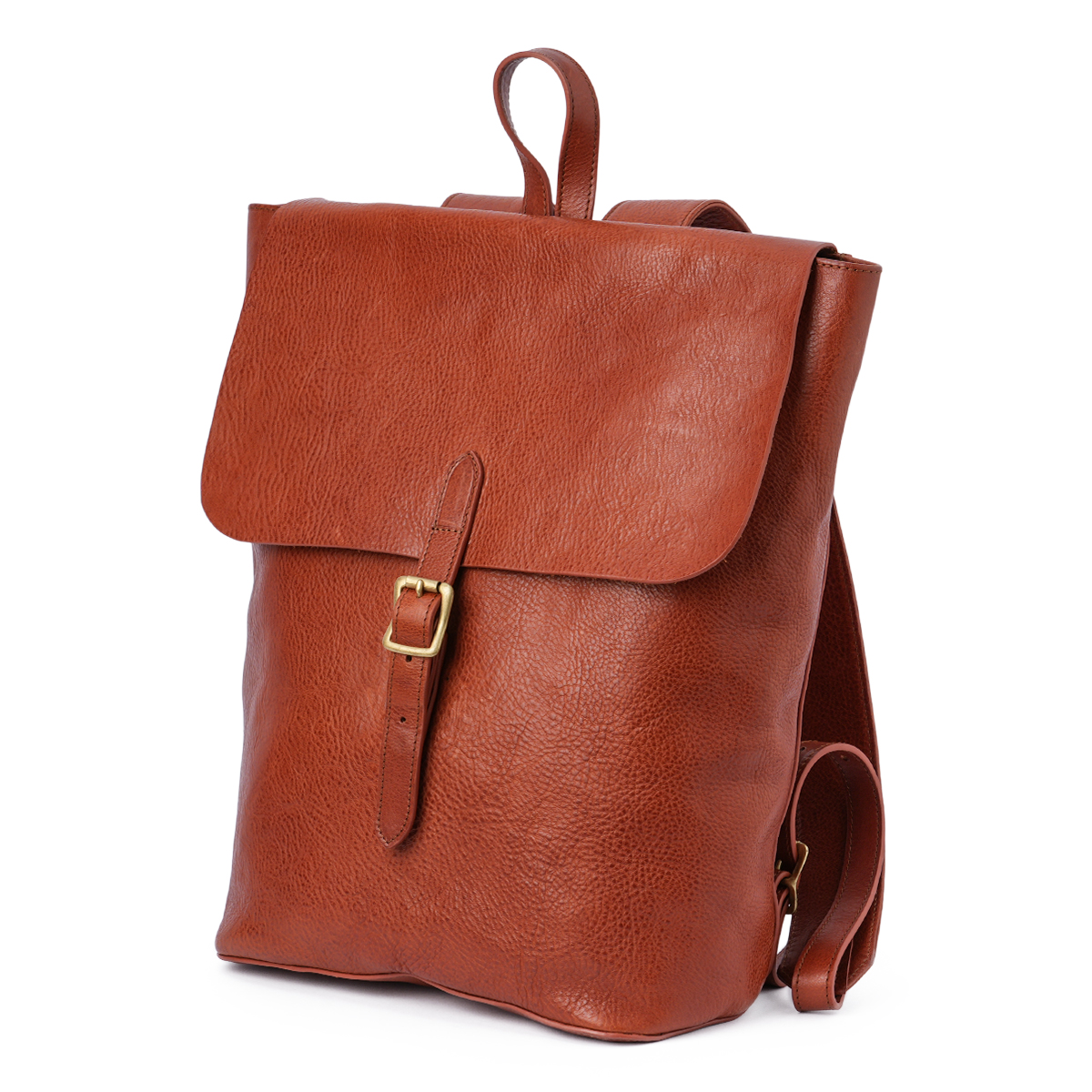 A_W アウ リュック メンズ レディース ブランド レザー 本革 通勤 通学 黒 A4 フラップバックパック デイパック FLAP BACKPACK AB-005 在庫限りの画像